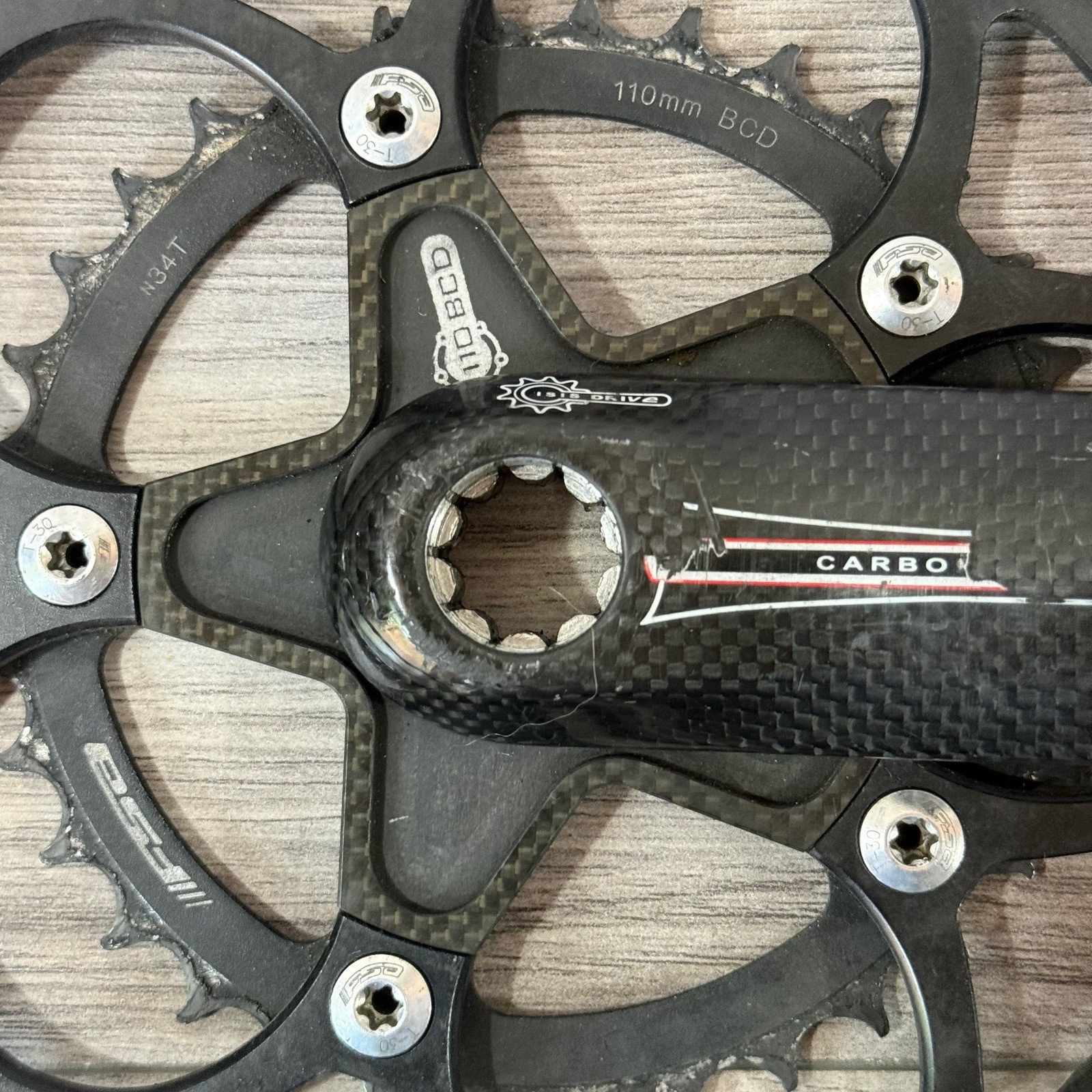 FSA Carbon Pro Road Crankset 110BCD / 172.5 ISIS Drive 50 34 Double