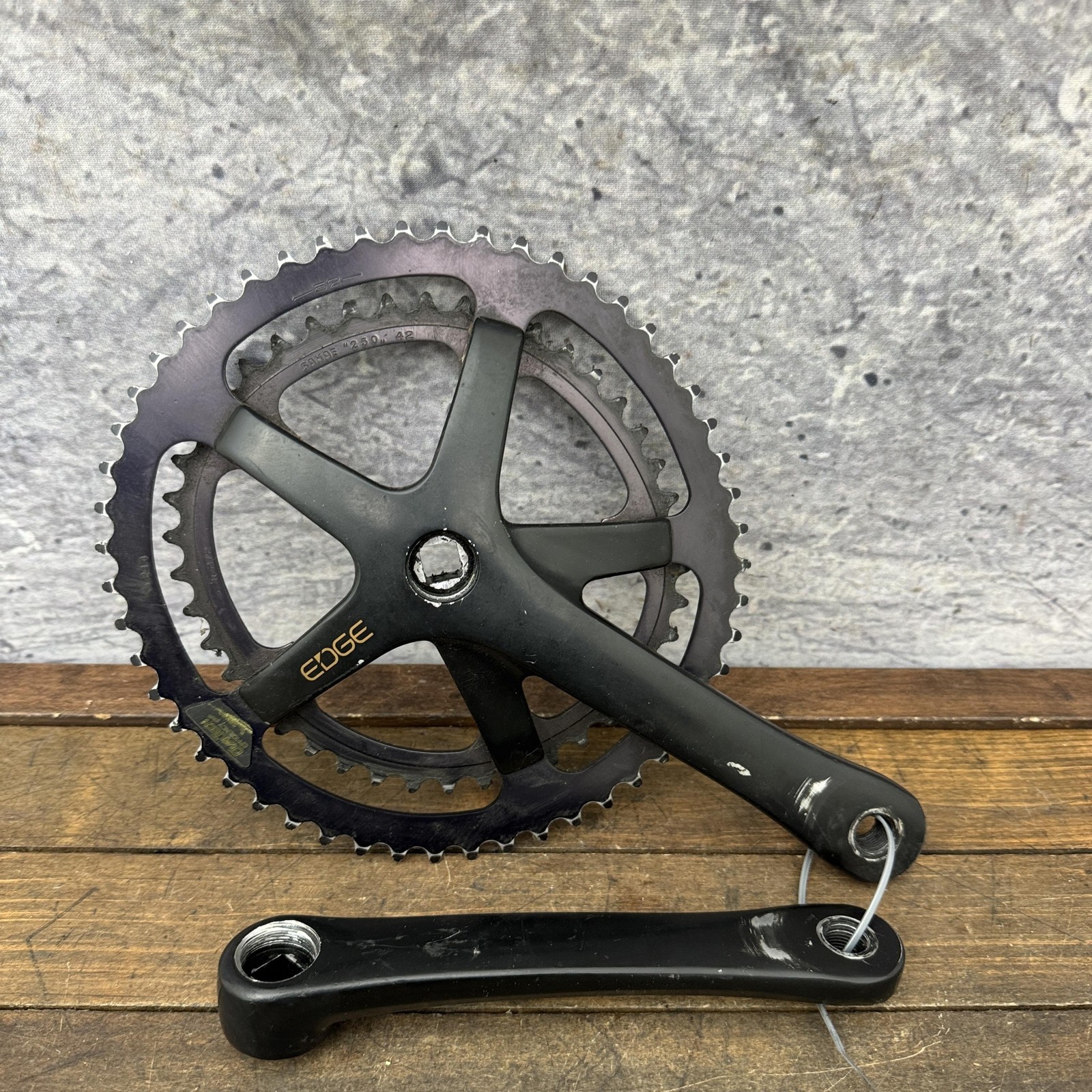 Vintage Cannondale Black Lightning Crank 170mm SR Crankset 52/42 OvalTech