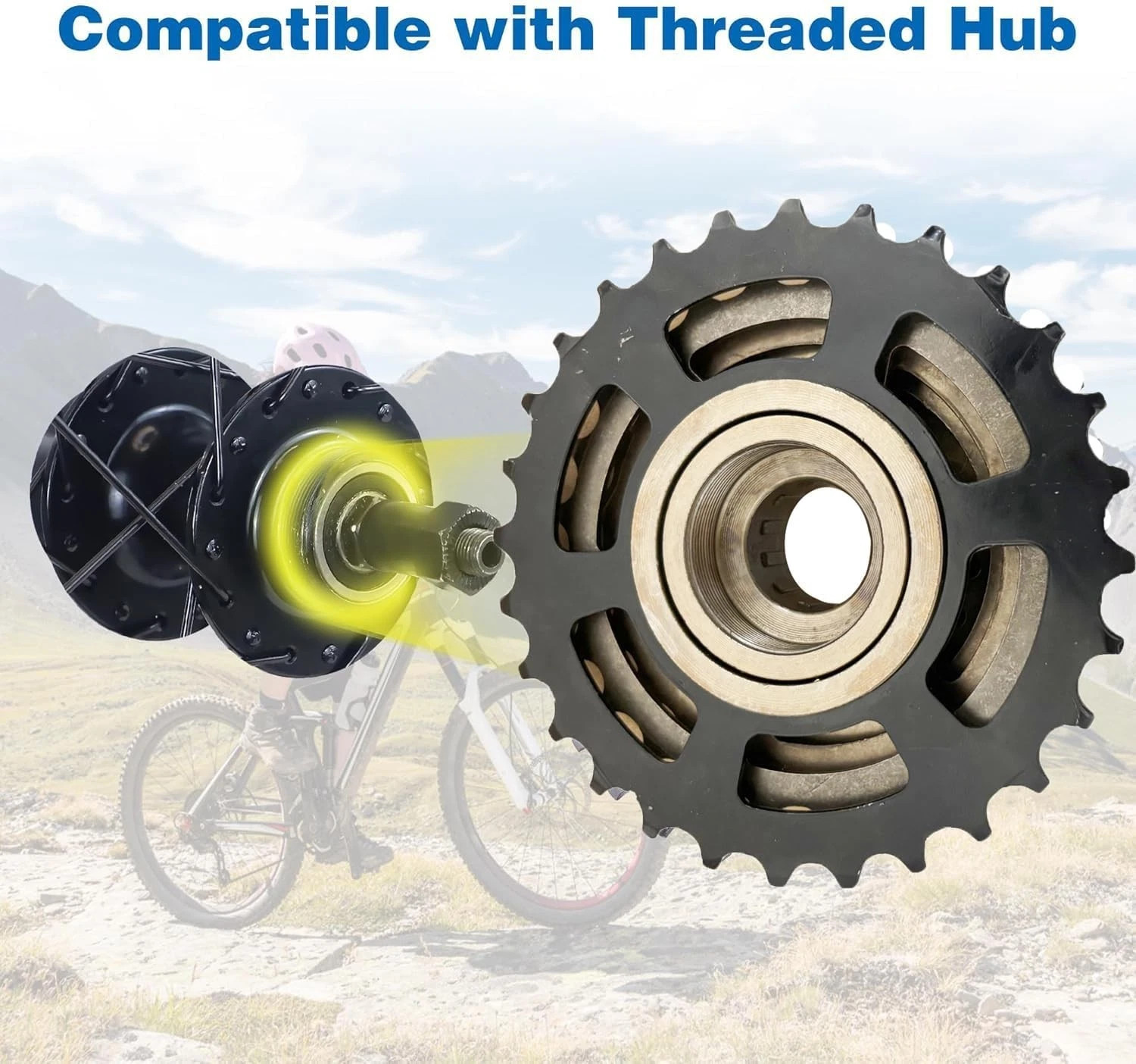 CDH 7 Speed Bike Freewheel 14-28T Threaded Bicycle Cassettes Cogs Gear Sprocket