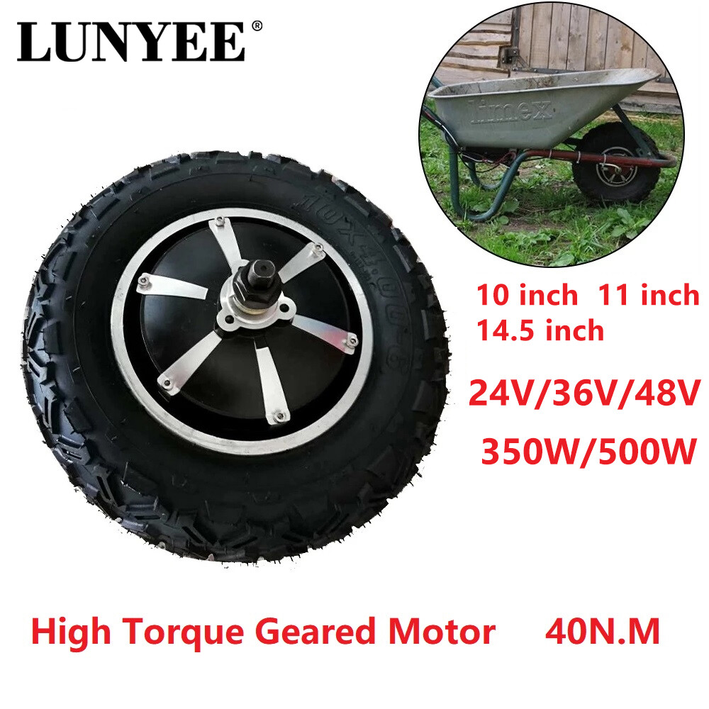 Geared Hub Motor Wheel Electric Wheelbarrow Bicycle LYMotor 24V36V48V 800W