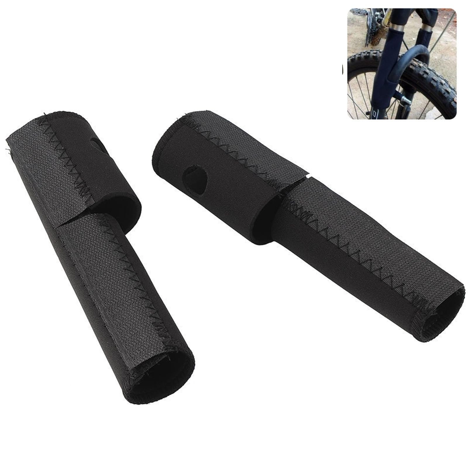 Fyazgop 1 Pair Mountain Bike Front Fork As shown in Figure 2, Black