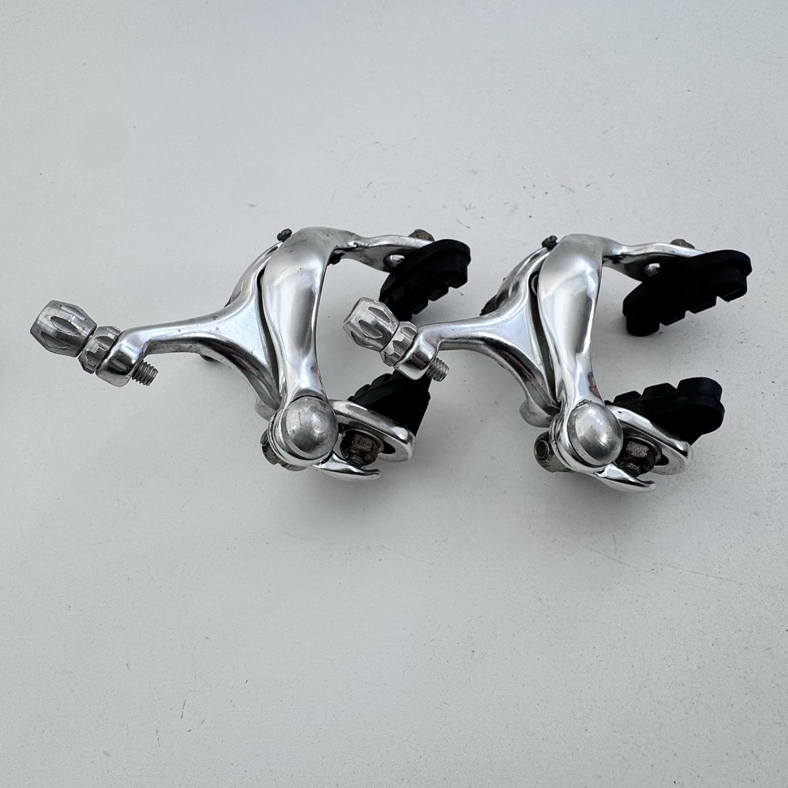 Vintage Brake Caliper Set Side Pull Dual Pivot Recessed 00s Road Silver A16