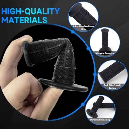 Dirt Bike Handlebar Grips 7/8″ Rubber Handle Grip Universal for Sur Ron black