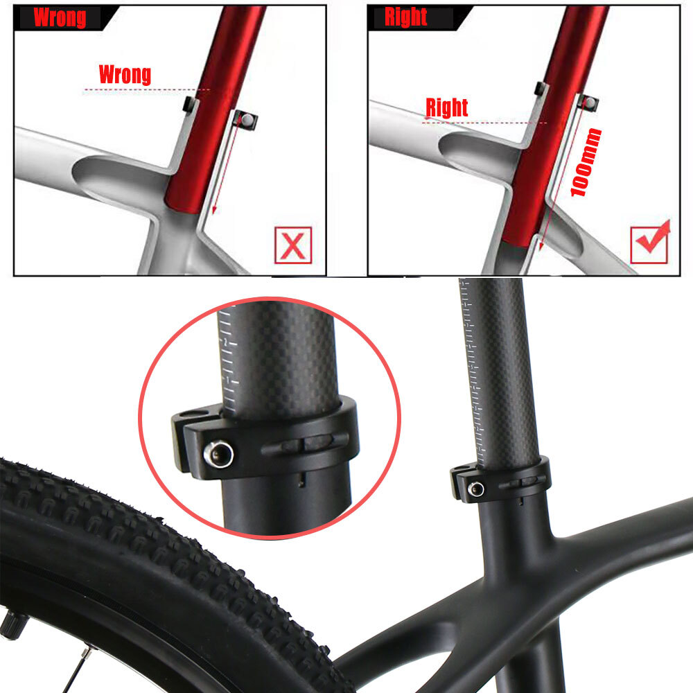 Ultralight Full Carbon Seatpost Cycling MTB Road Bike Seat Post 27.2/30.9/31.6mm