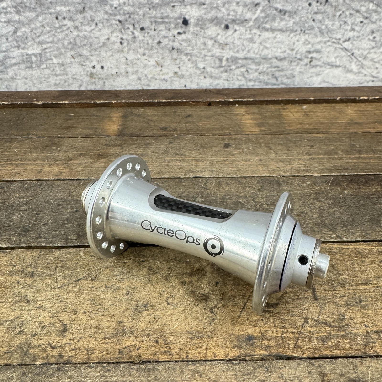 CycleOps Front Hub 32 Hole 32h Carbon Aluminum Shell 7003F QR Silver Rim Brake