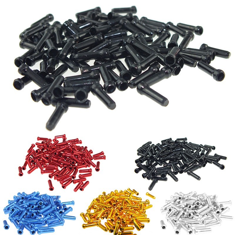 Portable Cable End cap Bike Derailleur Tip 1.1cm*0.3cm 100 pcs Bicycle