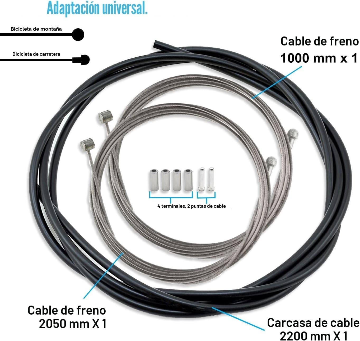 Shimano Y80098022 Standard Brake Cable Set Black MTB Road Bike New