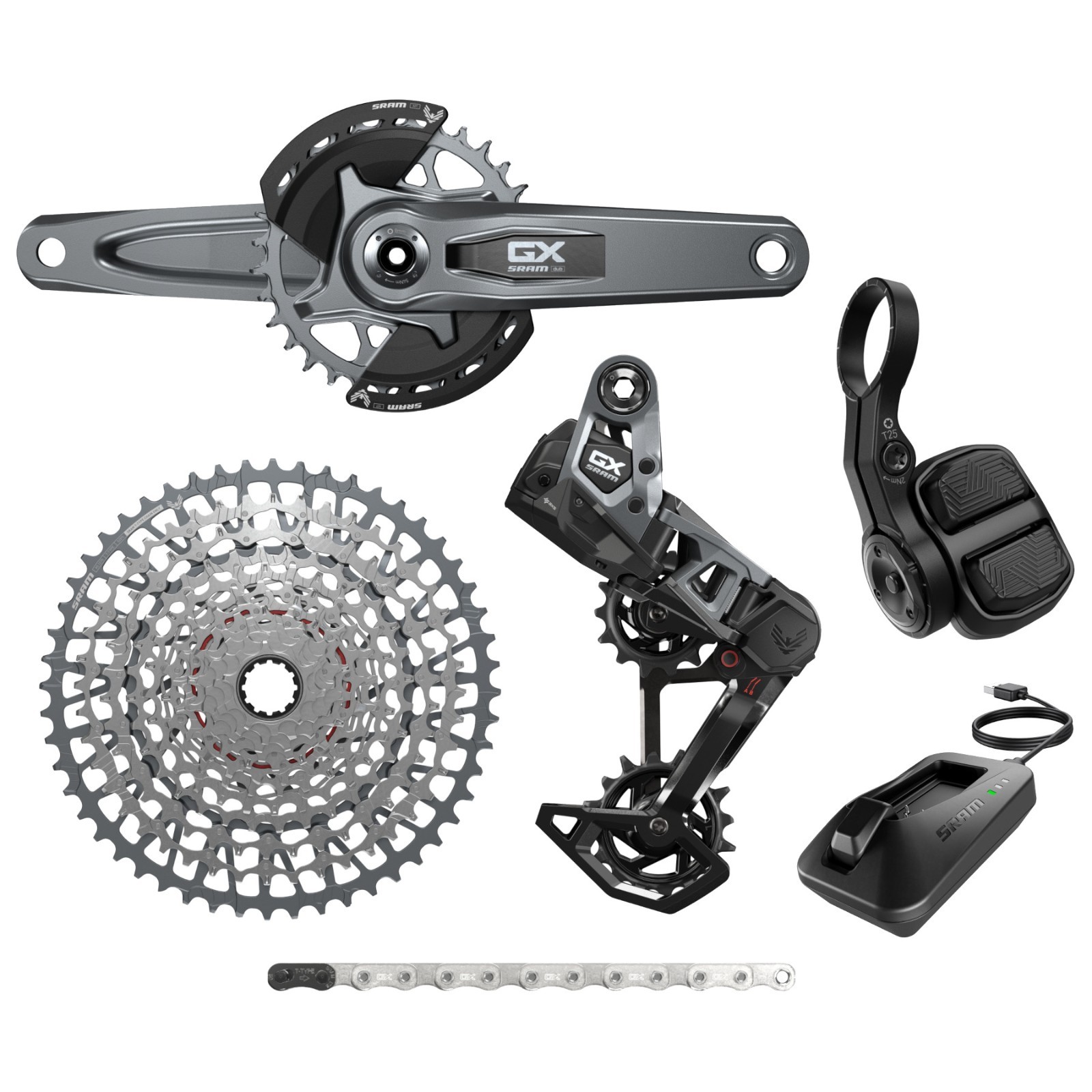 SRAM GX Eagle Transmission Groupset – 175mm Crank Arm | AXS | T-Type | D1