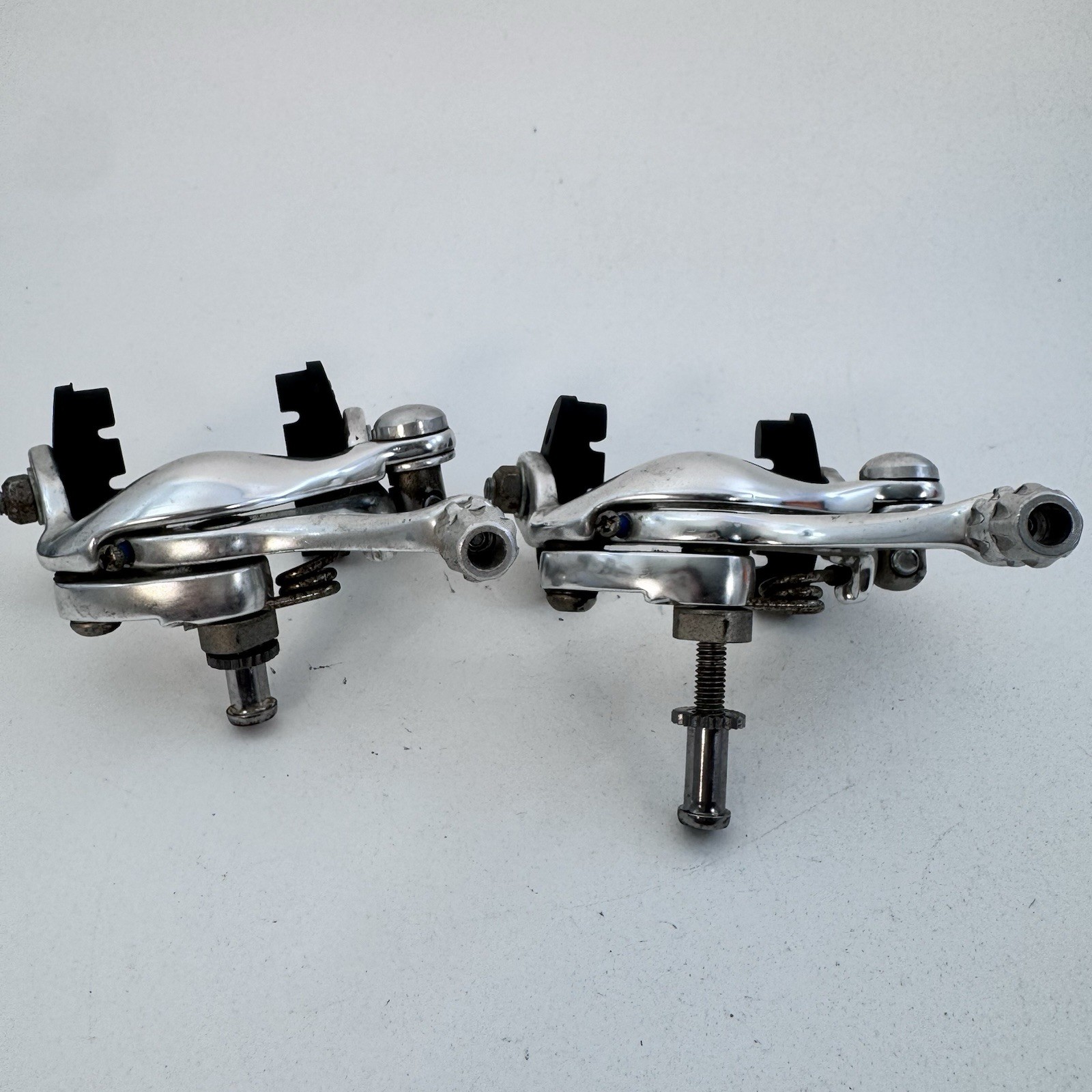 Vintage Brake Caliper Set Side Pull Dual Pivot Recessed 00s Road Silver A16