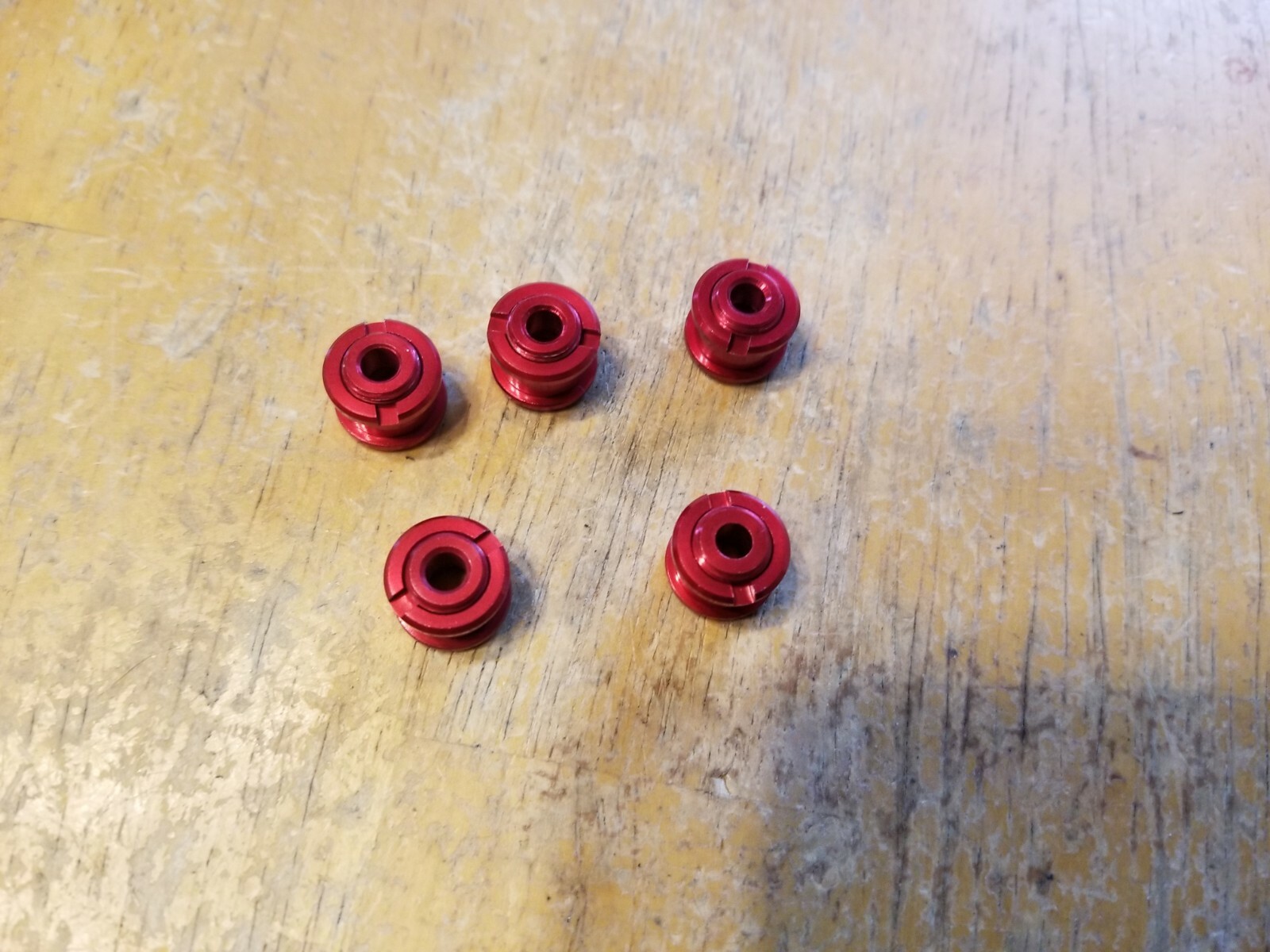 Set of Ano Red 7075 Aluminum Bike Chainring Bolts 5 Bolts Road Bike MTB