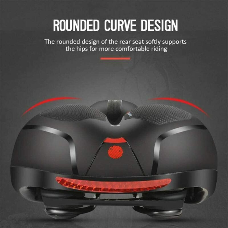 Comfort Bike Seat Cushion Soft Gel Extra Wide Big Bum Bicycle Saddle Pad Sporty