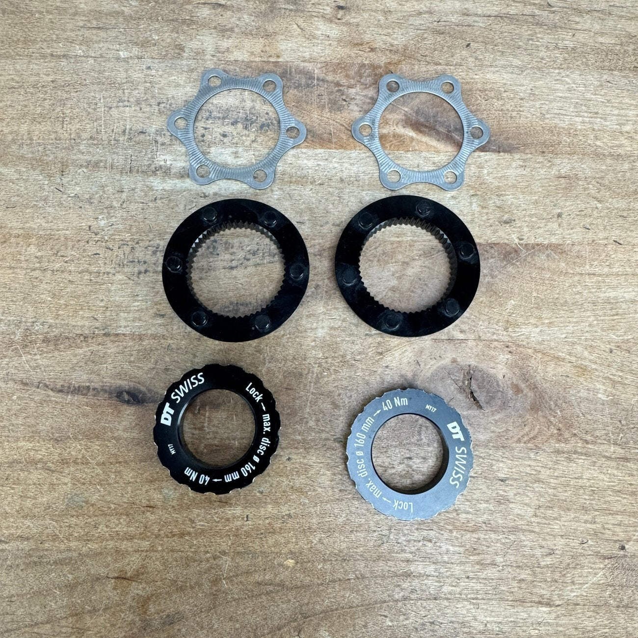 Pair of DT Swiss Center Lock to 6-Bolt Disc Brake Rotor Adaptors 31g