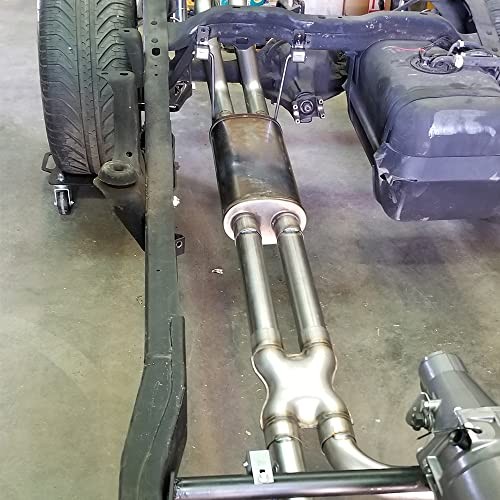Straight Exhaust Pipe 2.5″ OD 2 Pack, Stainless Steel 48″ Long 2.5″-2 48 INCH