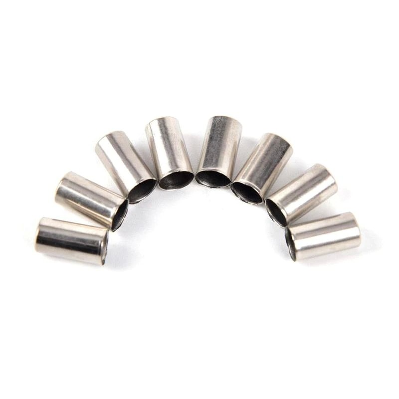 100x Bike Cable End Caps Brake Shifter Cover Housing Ferrules Silver Aluminum
