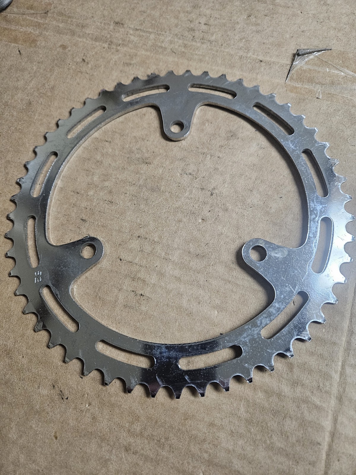 Vintage Cottered Crankset, Raleigh Sir Walter, 3 Arms, 165mm 52/40 T, w/ BB