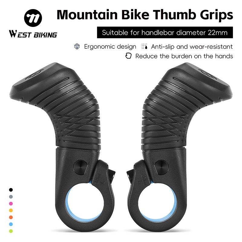 WEST BIKING Bike Rest Handlebar Ergonomic Bicycle Handlebar Bar Ends Plugs Black