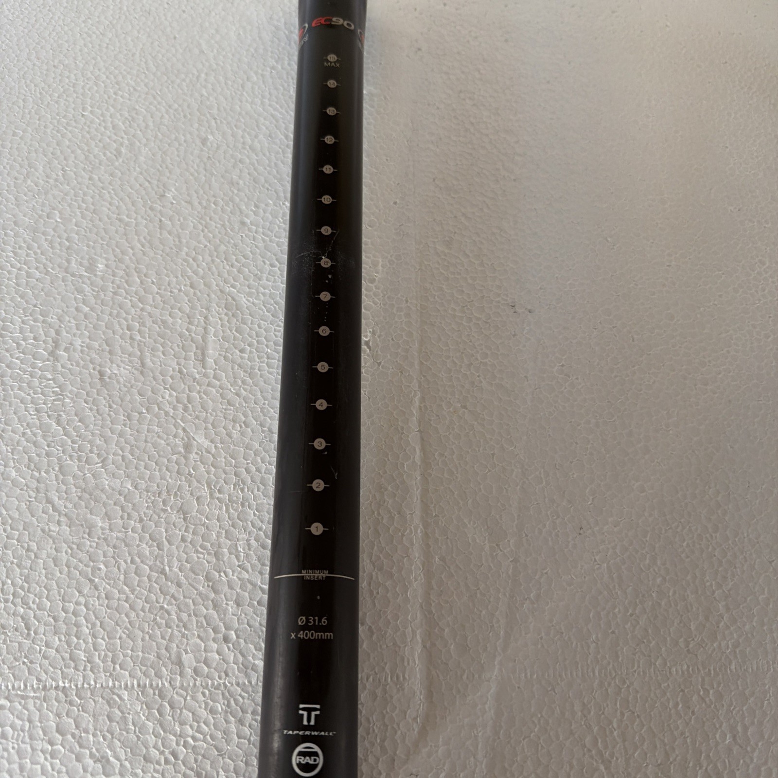 Easton EC90 Zero Seatpost 31.6mm Diameter and 400mm Length. Carbon Fiber