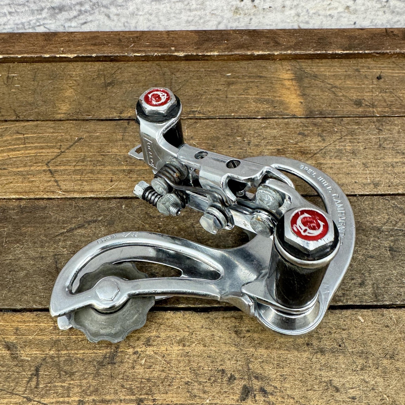 Vintage Campagnolo Gran Turismo Rear Derailleur Long Cage Silver Italy 390g