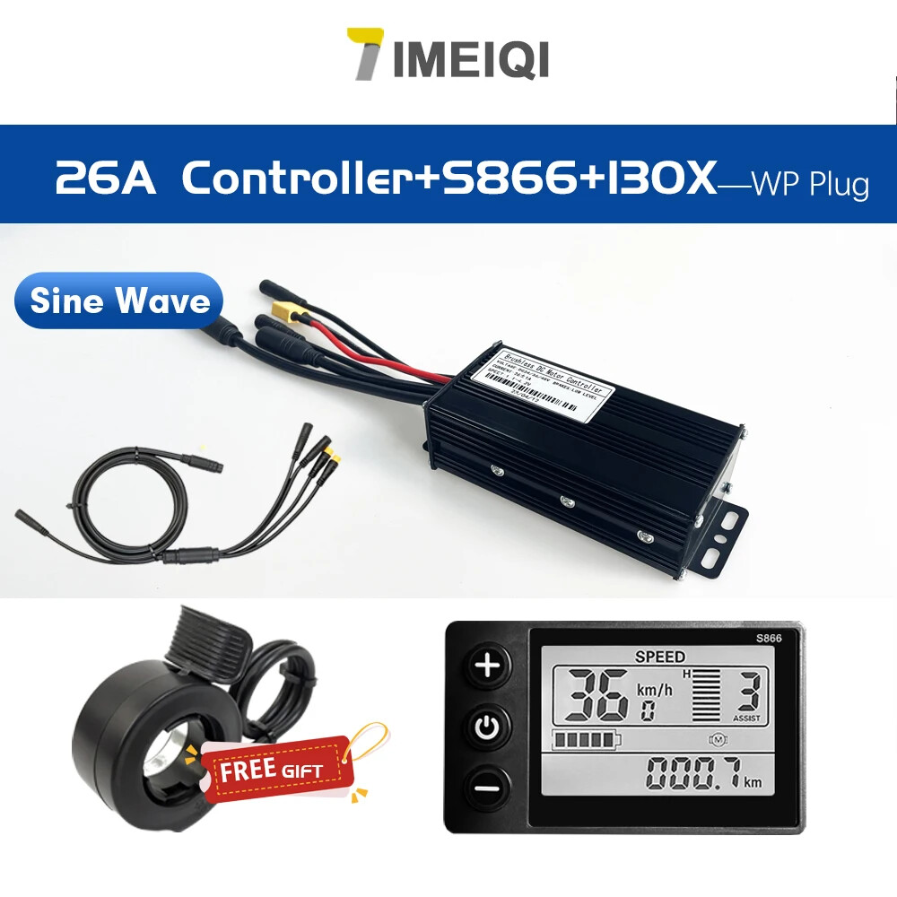 Electric Bike Sinawave Controller 36V/48V 17A 26A 30A 40A with LCD DIsplay S866