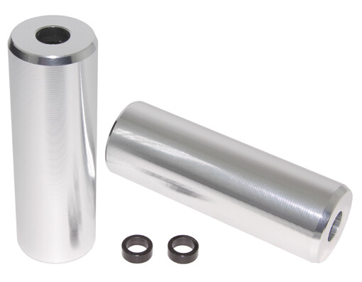 ALTA BMX Bike Bicycle Lite Alloy Threadless Pegs Fits 3/8″ or 14mm Silver