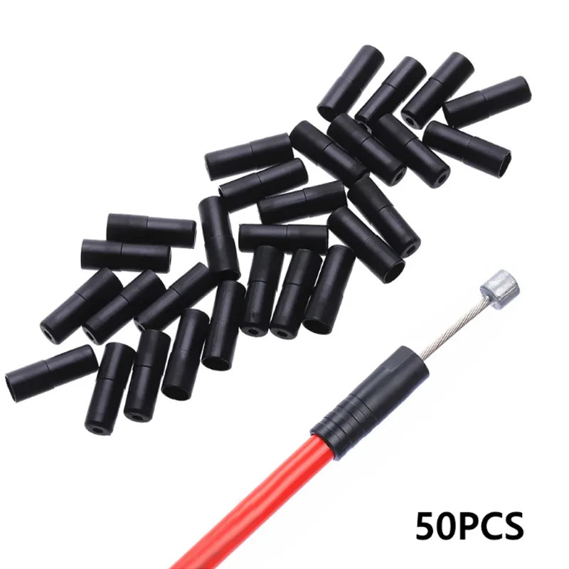 50pcs Bike Cable Housing End Caps MTB Road Brake Shift Ferrules Tips