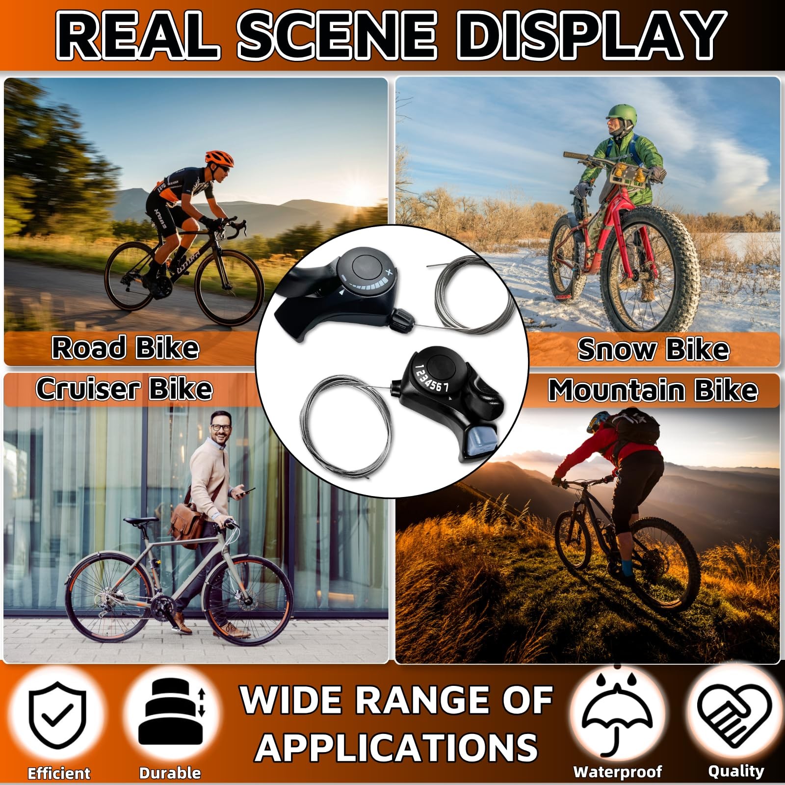 1 Pair 7 Speed Shifter 3X7 Thumb Gear Shifters Levers TX-30 Bicycle Part