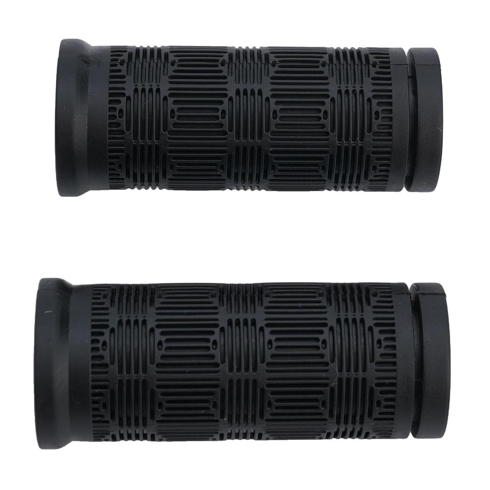 Black Rubber Bike Bar Grips with 125mm+75mm Length Perfect for Cycling
