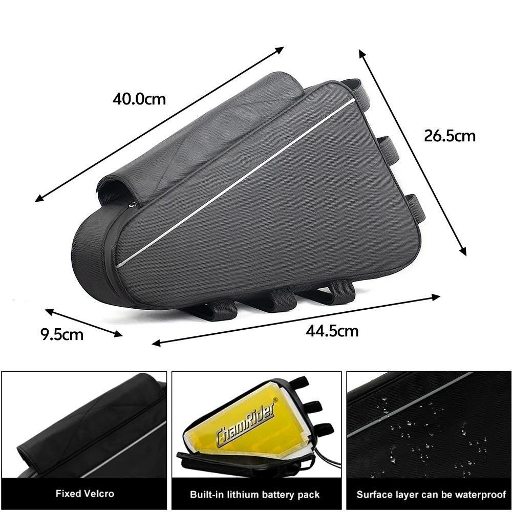 E-Bike Triangle Battery Bag 36V 48V 60V 72V Frame Storage Case for MTB Bike