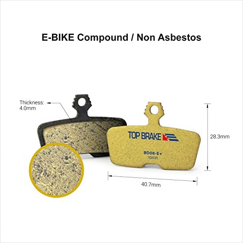 Disc Bike Brake Pads Compatible with SRAM Code R RE RSC, Gold (eMTB) – 1 Pair