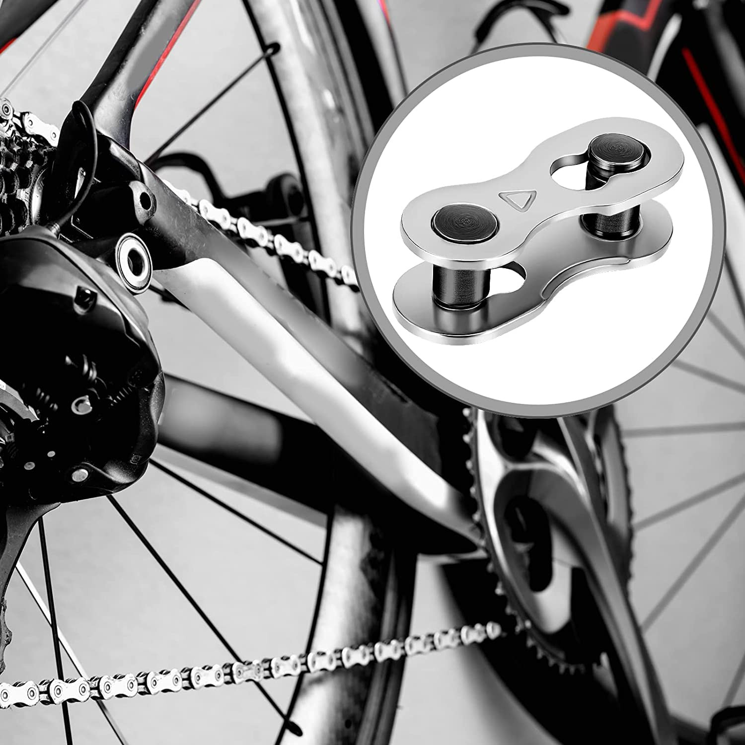 5 Pairs Bike Chain Quick Missing Link for 1/6/7/8/9/10/11/12 Speed Chain Reus…