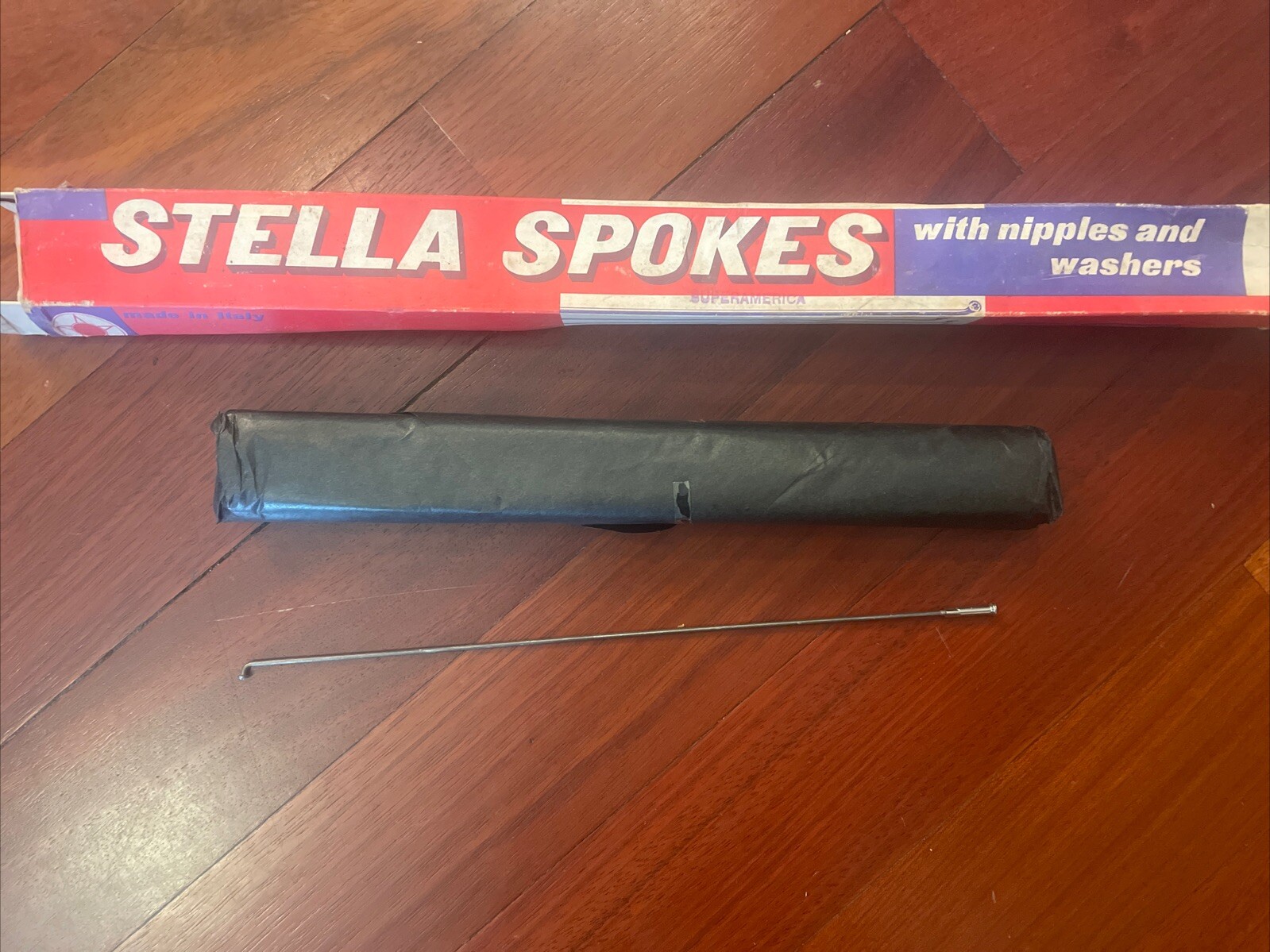New Vintage STELLA SPOKES 285mm x 72 SUPERAMERICA Galvanized. NO BOX. (NJ)