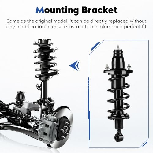 Rear Pair Struts Assembly w/Coil Spring Shock Absorber Fit for Honda Civic