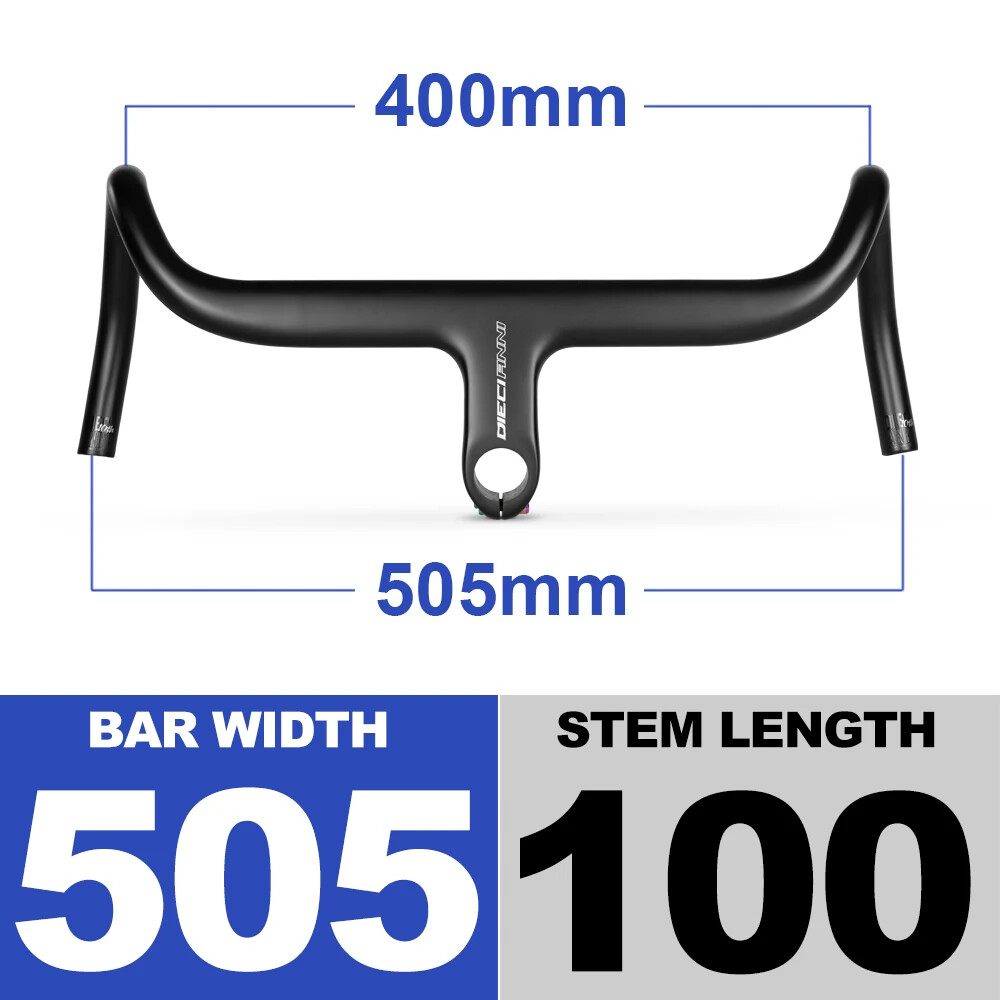 Carbon Gravel Bike Handlebar Internal Cable Integrated Handle OD2 DI2 Drop Bar