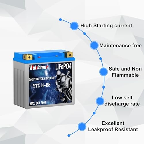 YTX14 BS ATV Lithium Powersport Battery 12.8V 9Ah Motorcycle Battery with