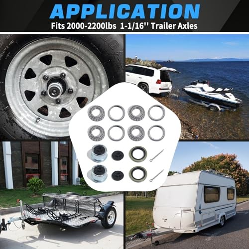 2Sets L44649 L44610 Trailer Hub Bearings Kit for 1 2 Sets L44649 Bearings Kit