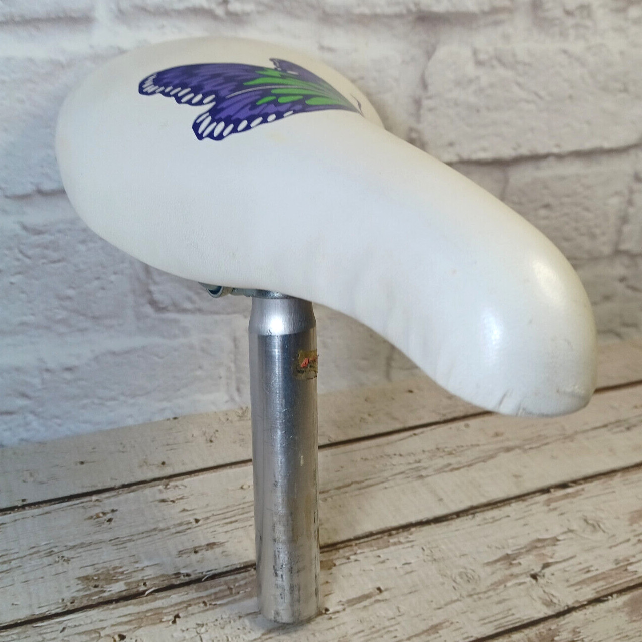 Butterfly Bicycle Seat Unique Purple Green White 9.5″ Cycling Gear