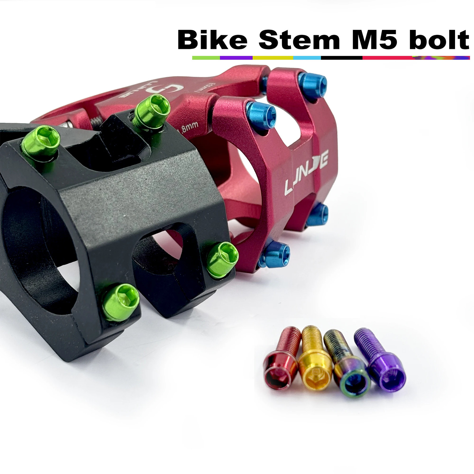 6PCS Bike Stem Bolts M5x18mm Alloy Steel Bicycle Stem Screws MTB Road