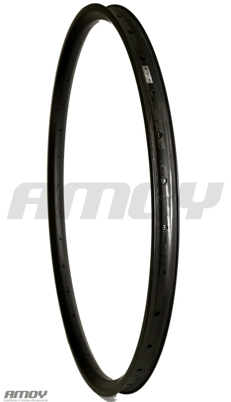 27.5er MTB Bicycle Hookless Carbon Rims Clincher Tubeless Wheels 24 28 32 Holes