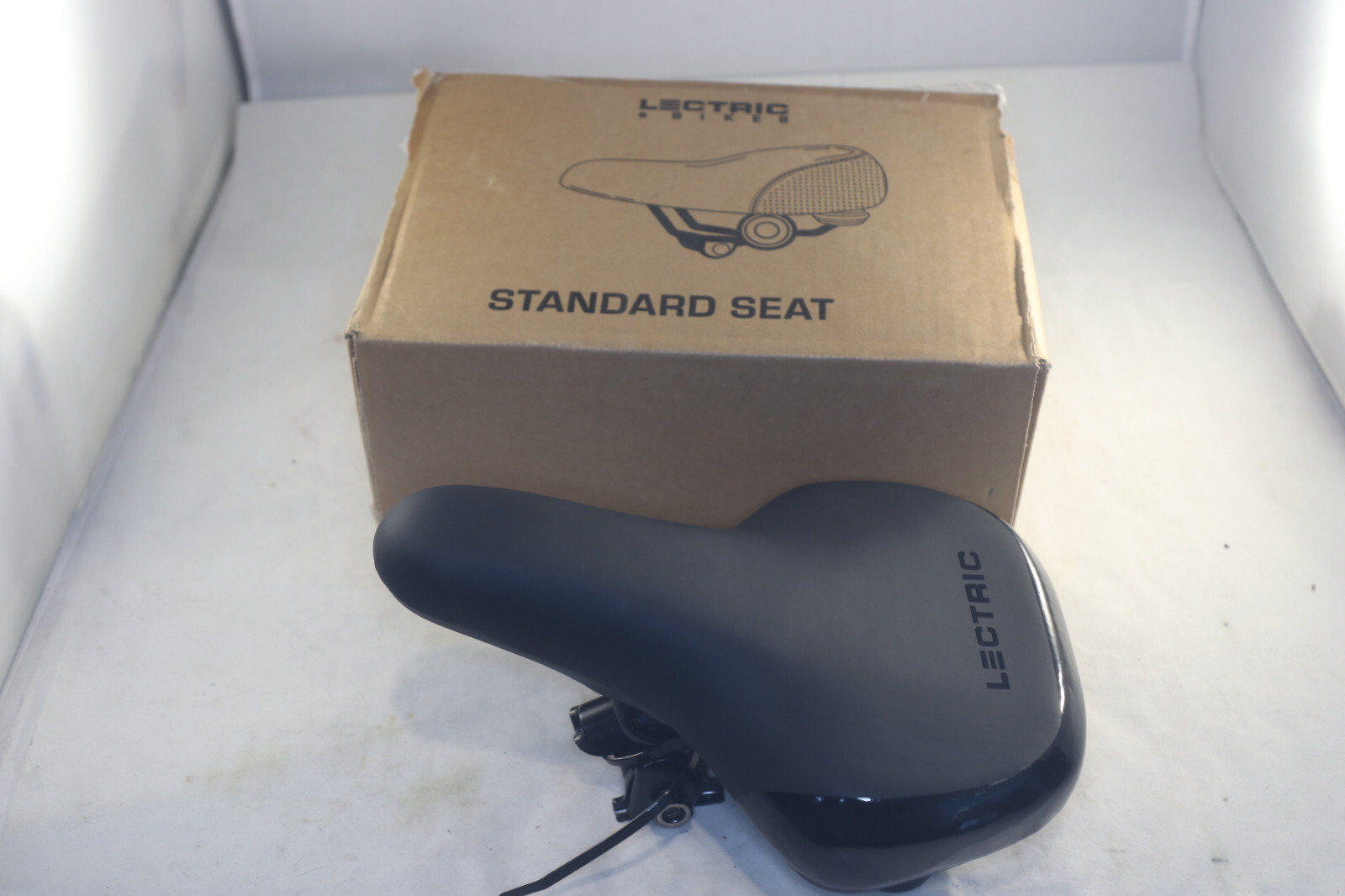 Lectric ebike Bicycle Seat Black w/ Post Clamp # 171-00463-A001