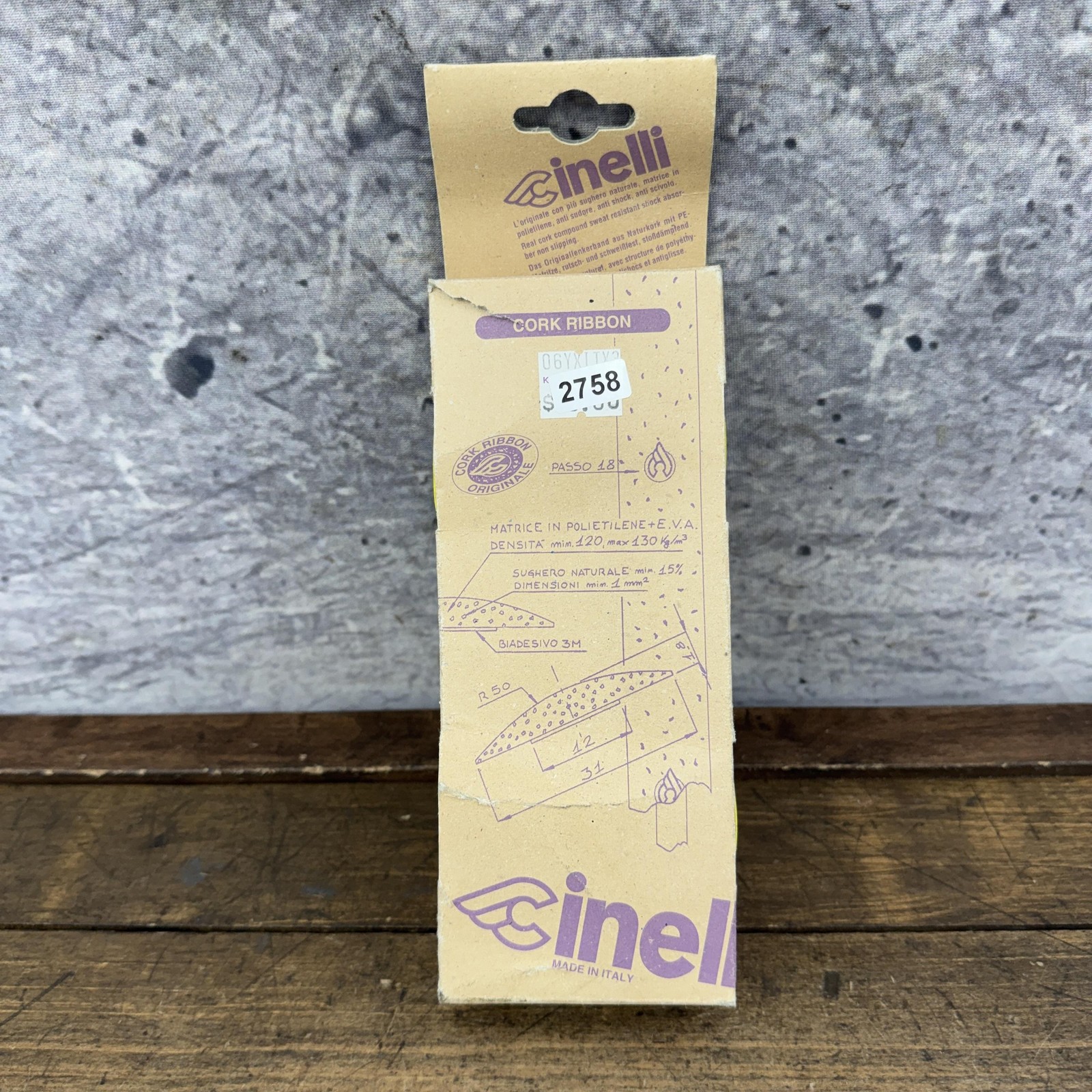 Cinelli Cork Ribbon Handlebar Tape Yellow Pair Road Bike Made Italy NOS Bar Wrap