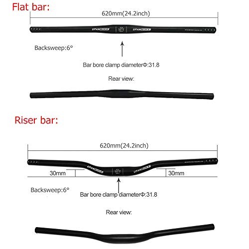 Mountain Bike Road Bike Handlebar Aluminum Alloy*600mm 25.4mm Riser Bar