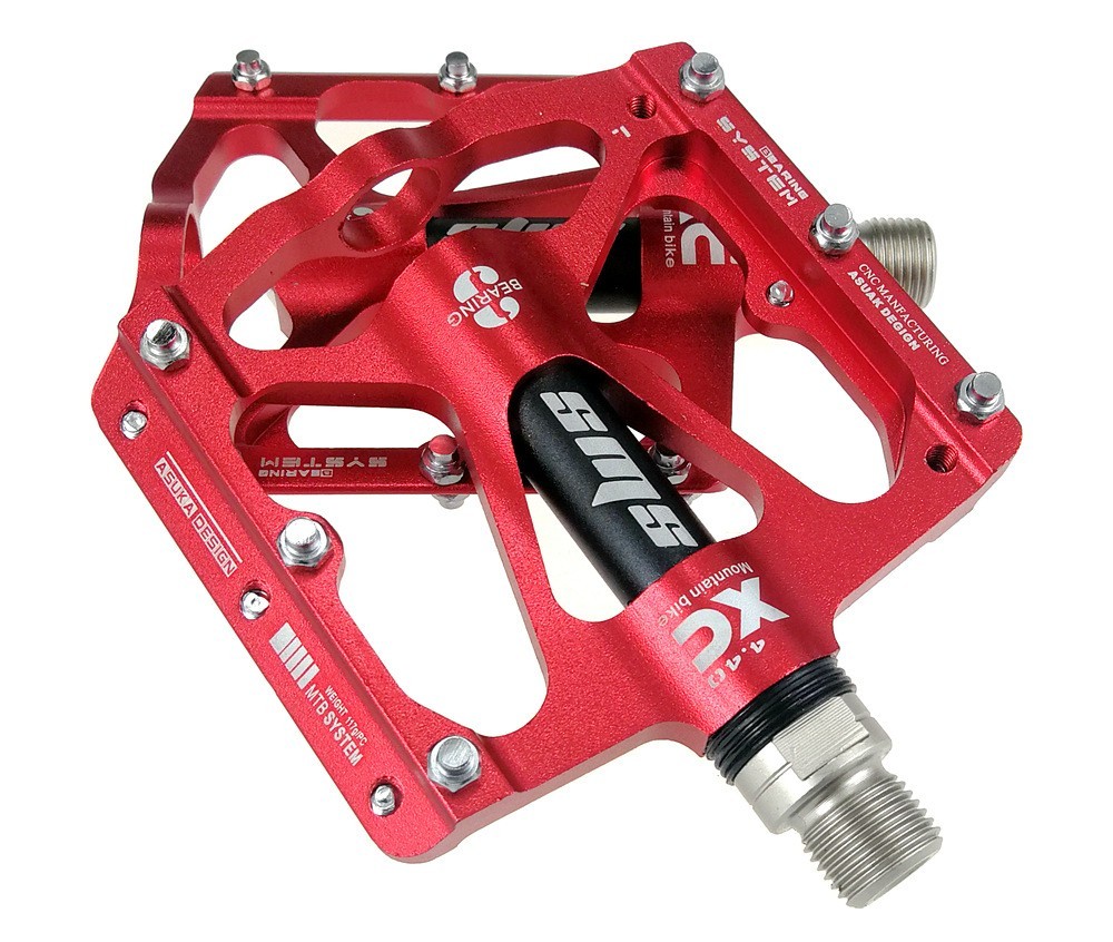 Aluminum Flat Pedals Road MTB Mountain Bike Bicycle Pedal 3 Sealed Bearings