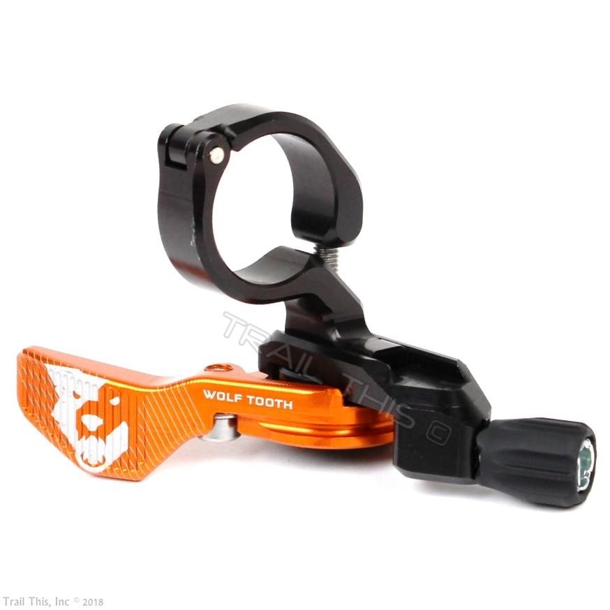 Wolf Tooth Standard ReMote Lever 22.2mm Clamp for Bike Dropper Seatpost – Orange