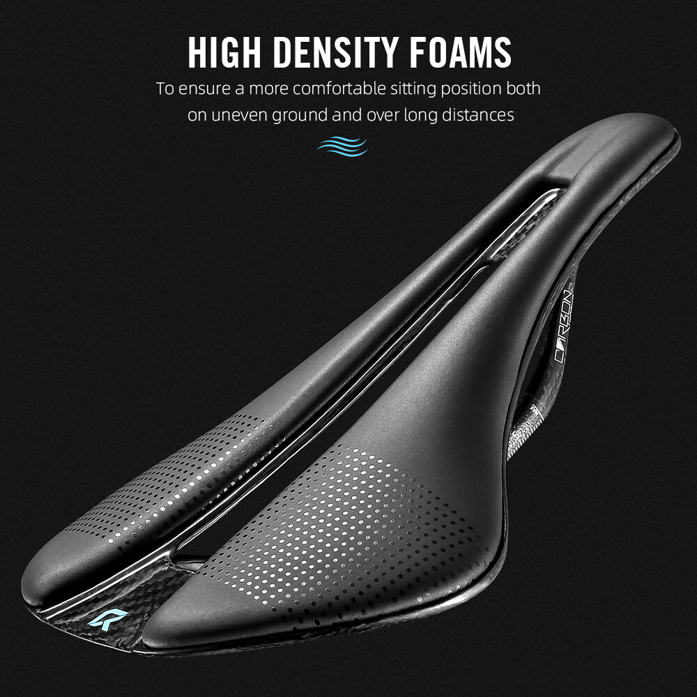 Full Carbon 3D Printed Bicycle Saddle 155/152mm 7x9mm Road MTB Bike EVA Saddle