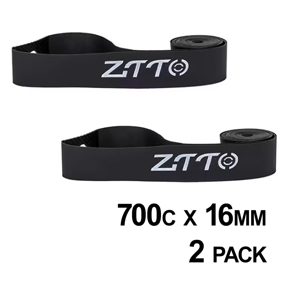 Black Bicycle Wheel Rim Strips – 700c x 16mm – 2 pack – Alternative to Rim Tape