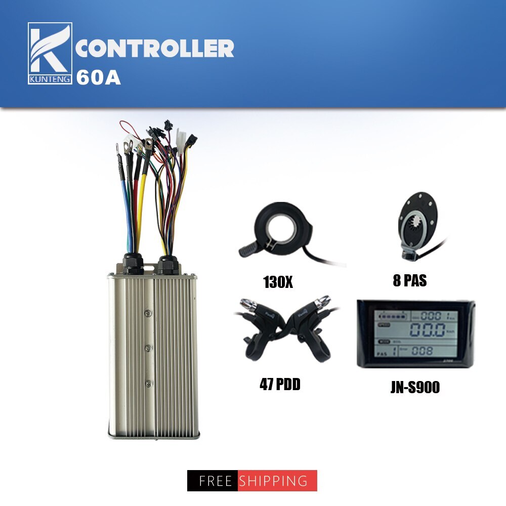 Electric Bicycle Controller 1000W 1500W 2000W 3000W 60A Sinewave Controller