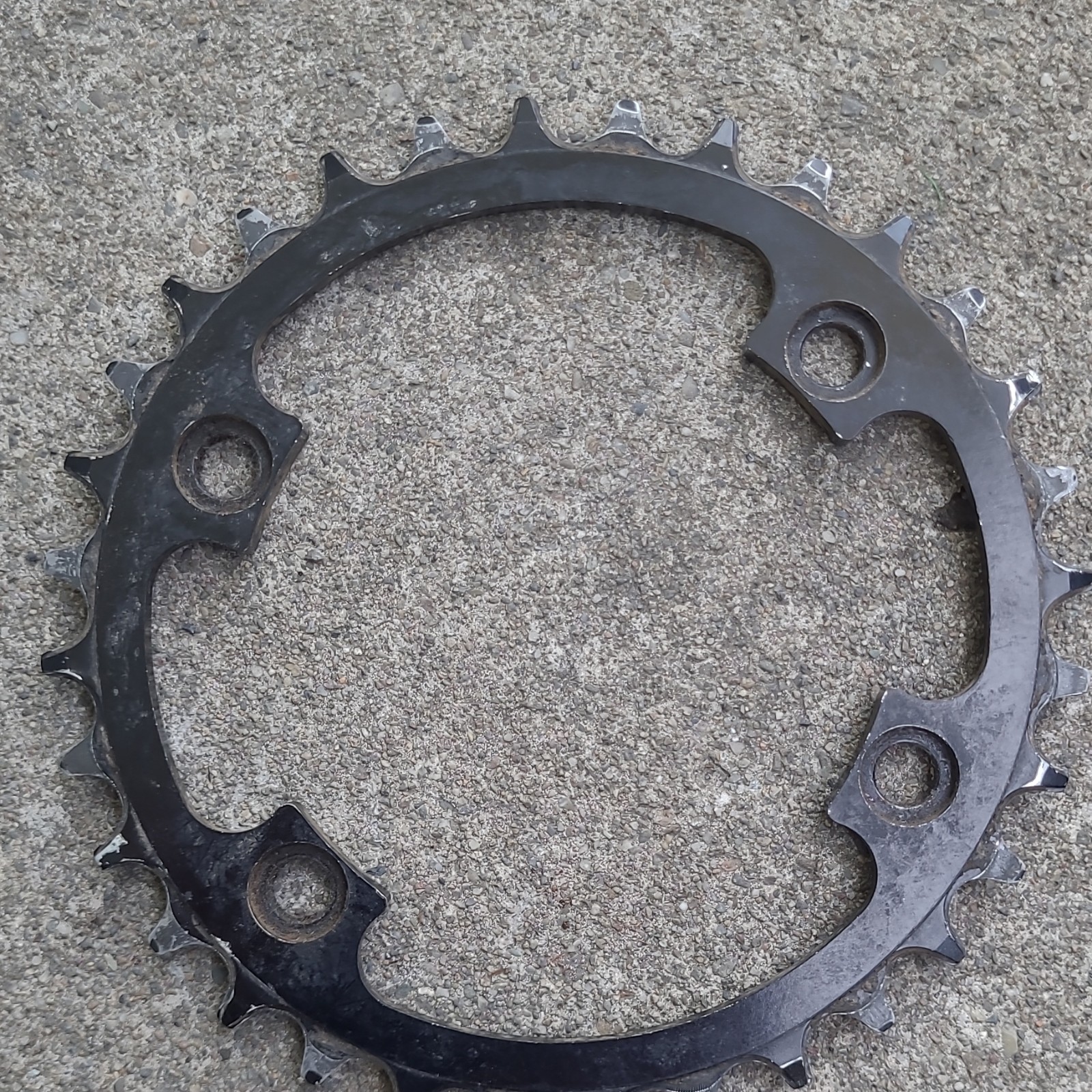 NSB M8000 32T 4-Arm 96mm BCD 7075-T6 Aluminum Chainring Black