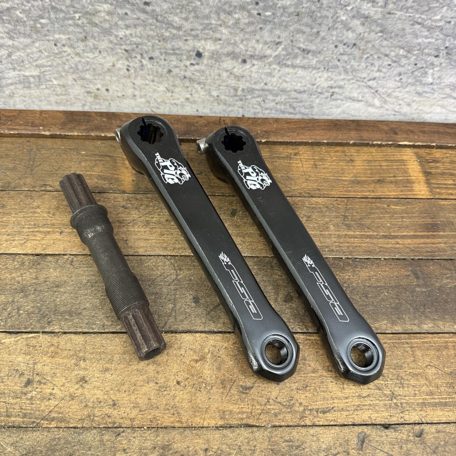 FSA The Pig BMX Crank Set 180mm NOS Forged Cromo Black 3pc BB Steel