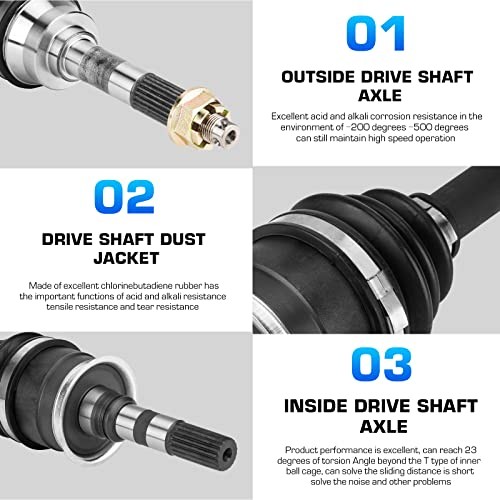 Front Left or Right CV Axle & Wheel Bearing Kit for Kawasaki Mule