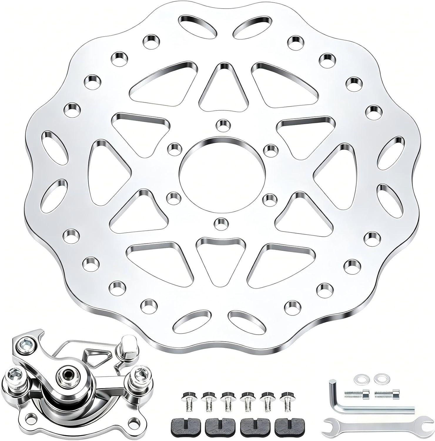 180mm Mini Bike Disc Brake Rotor Kit with Rear Brake Caliper Replacement for …